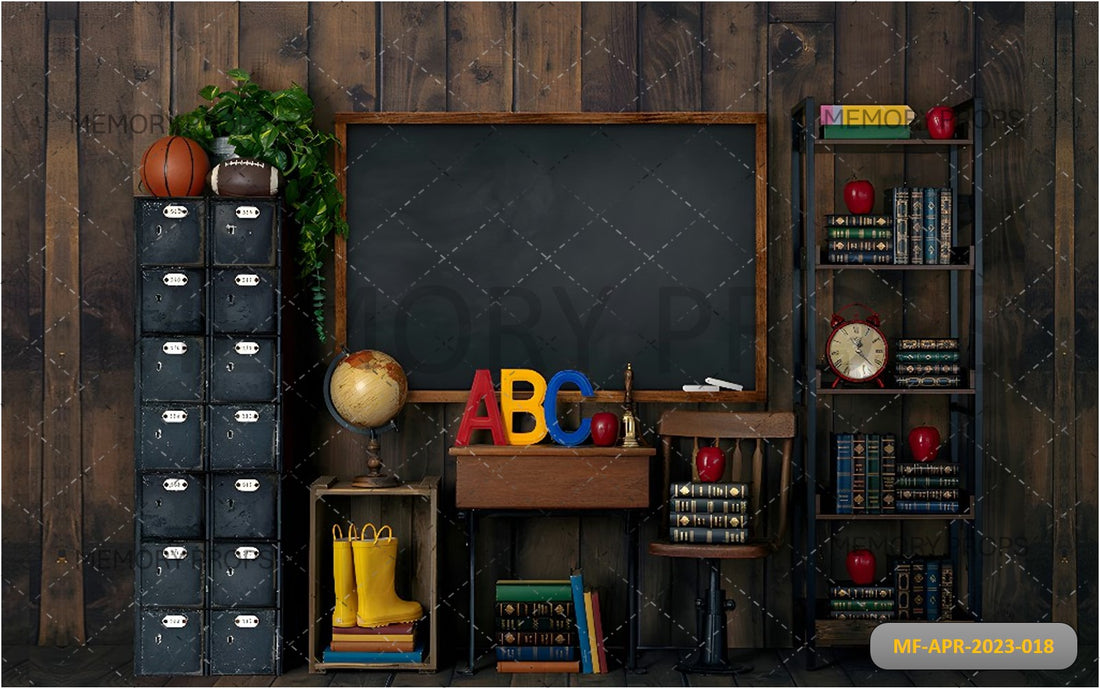 SCHOOL CLASS ROOM + KNOTTY WOOD BACKDROPS