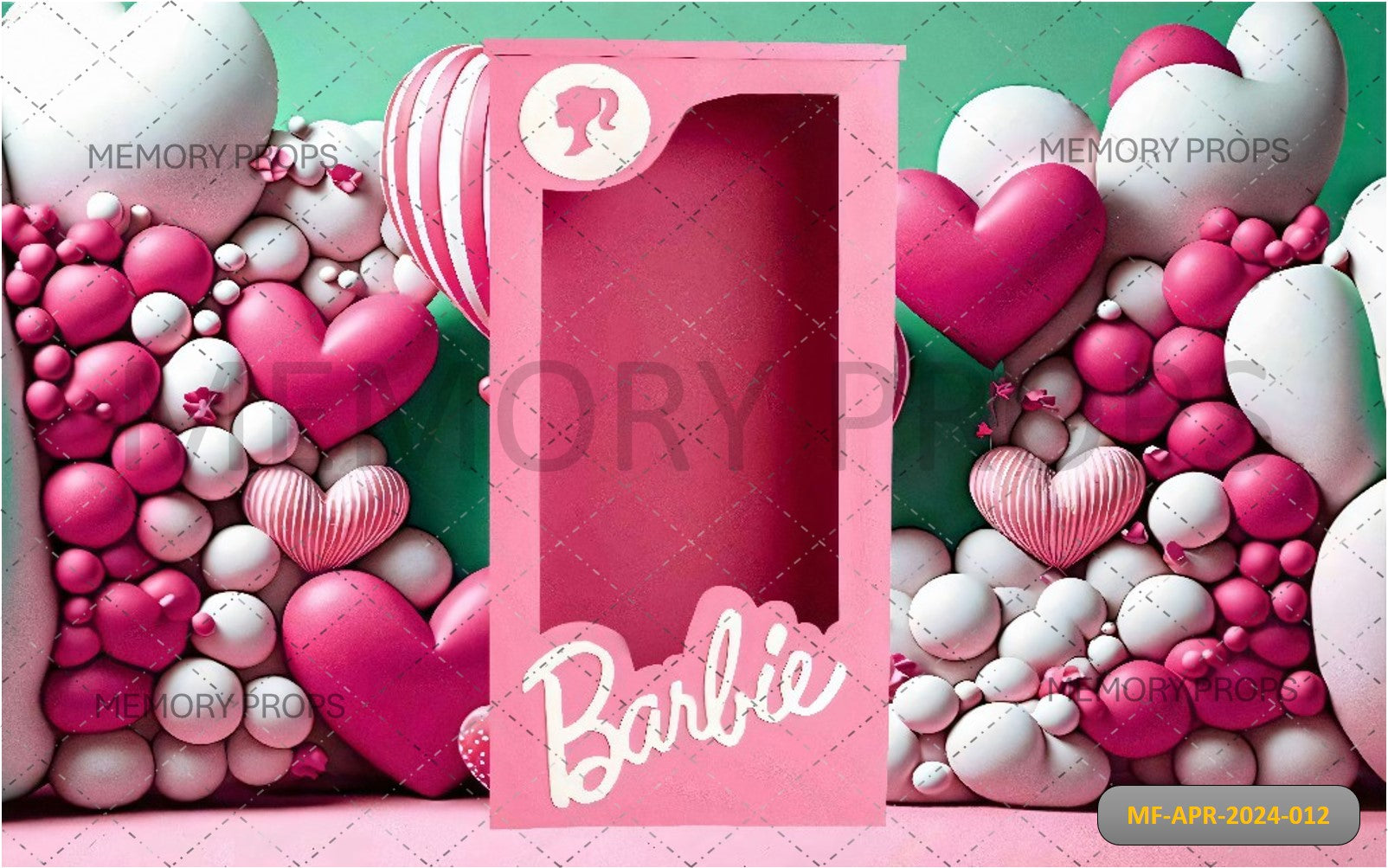 PINK BALLOONS BARBIE THEME - PRINTED BACKDROPS