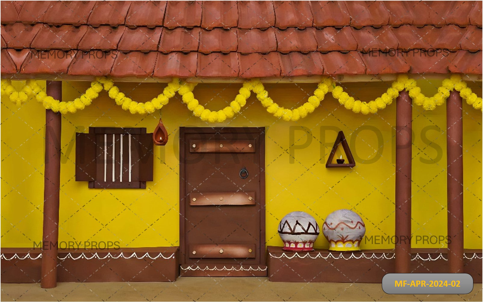 TRADITIONAL VILLAGE IN VRINDAVAN - BABY PRINTED BACKDROPS