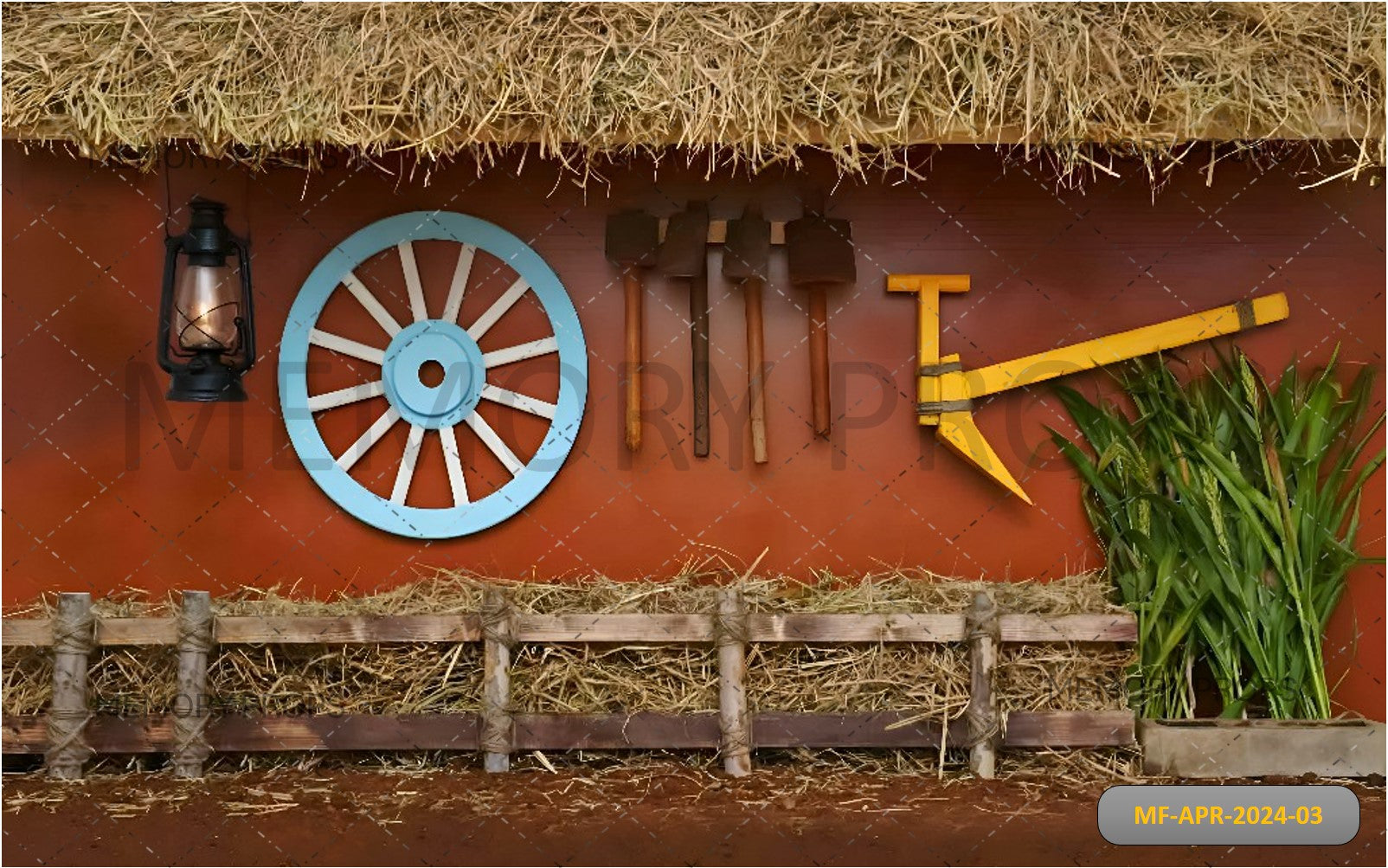 OLD BARN SCENE - BABY PRINTED BACKDROPS