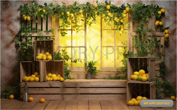 SUMMER LEMONADE WOOD THEME - BABY PRINTED BACKDROPS