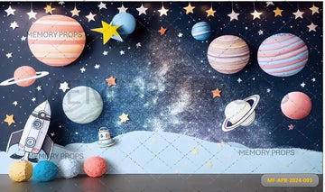 SAPCE PLANETSCAPE - BABY PRINTED BACKDROPS