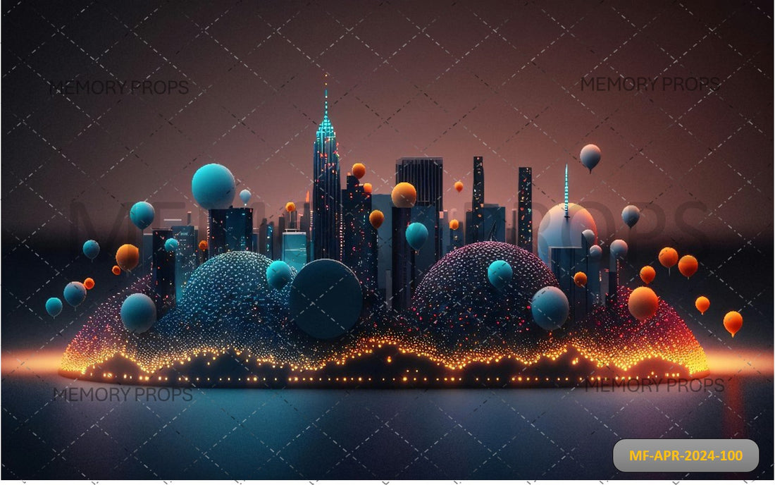 ABSTRACT GENERATIVE CITY + BLUE TEXTURE BACKDROPS