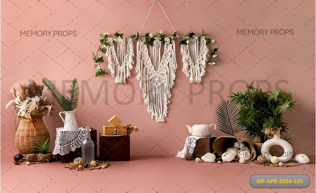 BOHO + PINK TEXTURE BACKDROPS