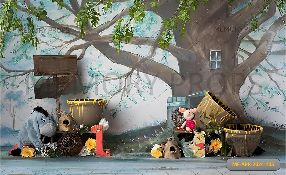 DISNEY WINNIE + SKY BLUE TEXTURE BACKDROPS