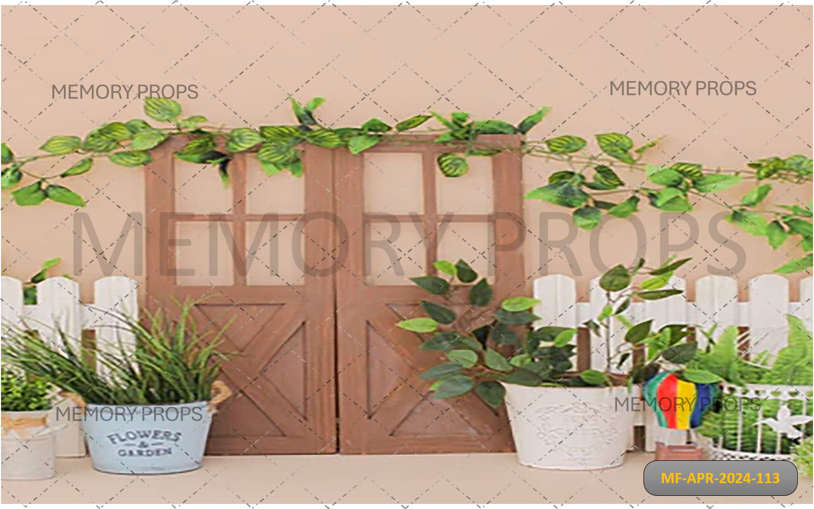 RUSTIC GARDEN NURSERY - PRINTED BACKDROPS