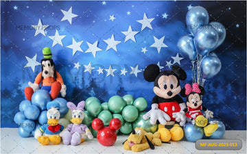 MICKEY MOUSE BALLOONS PARTY - PRINTED BACKDROPS