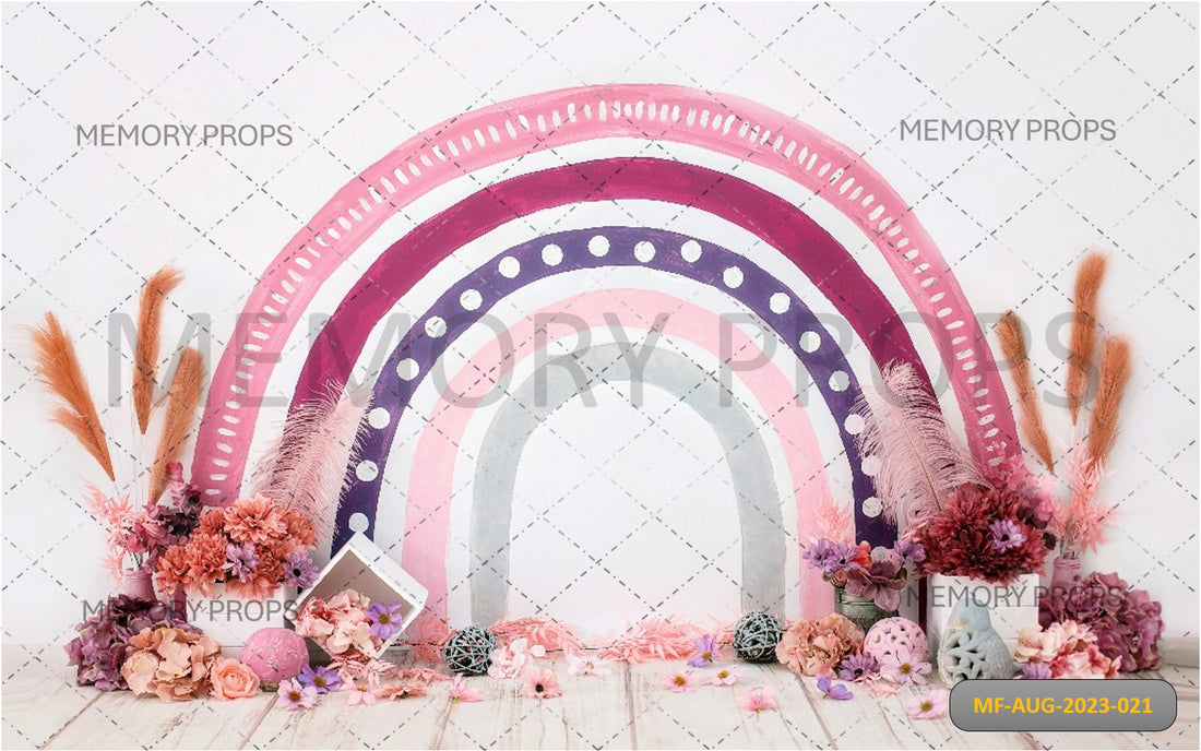 PINK BOHO THEME + WHITE WOODEN TEXTURE BACKDROPS