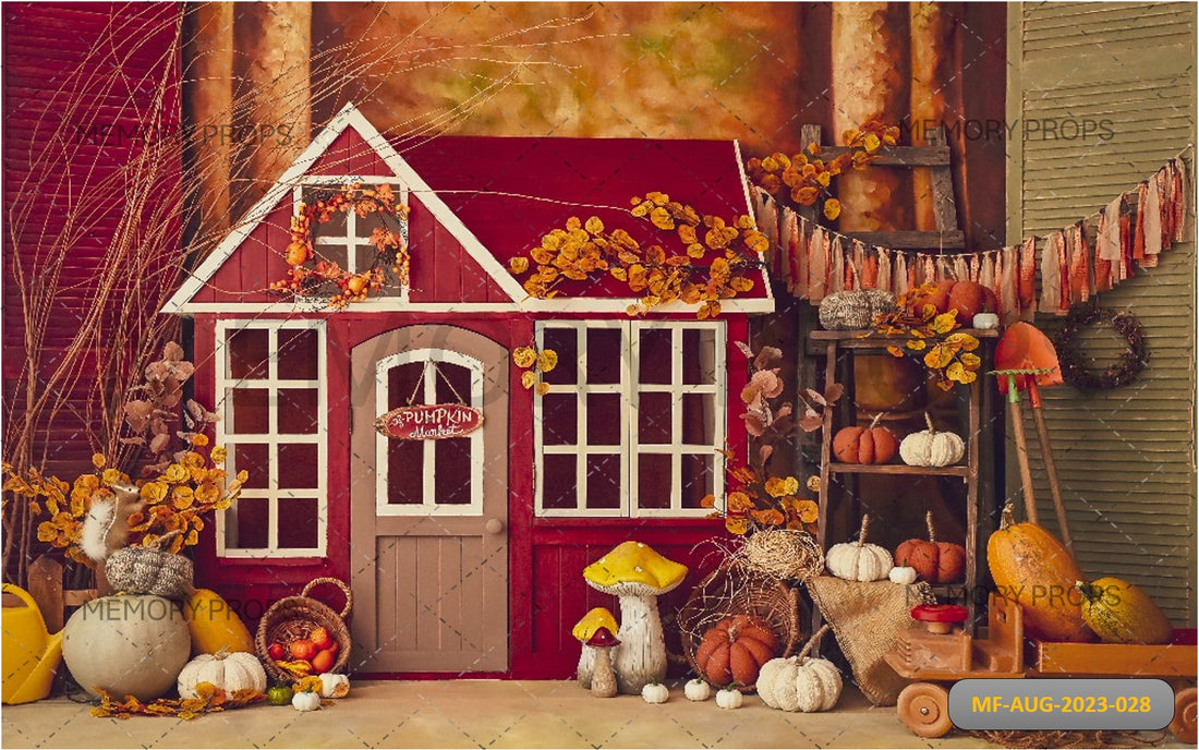 PUMPKIN HOUSE + YELLOW VECTOR BACKDROPS