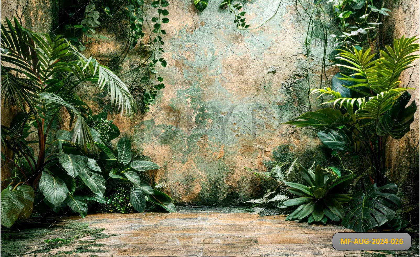 DARK GREEN FOREST WALL- BABY PRINTED BACKDROPS