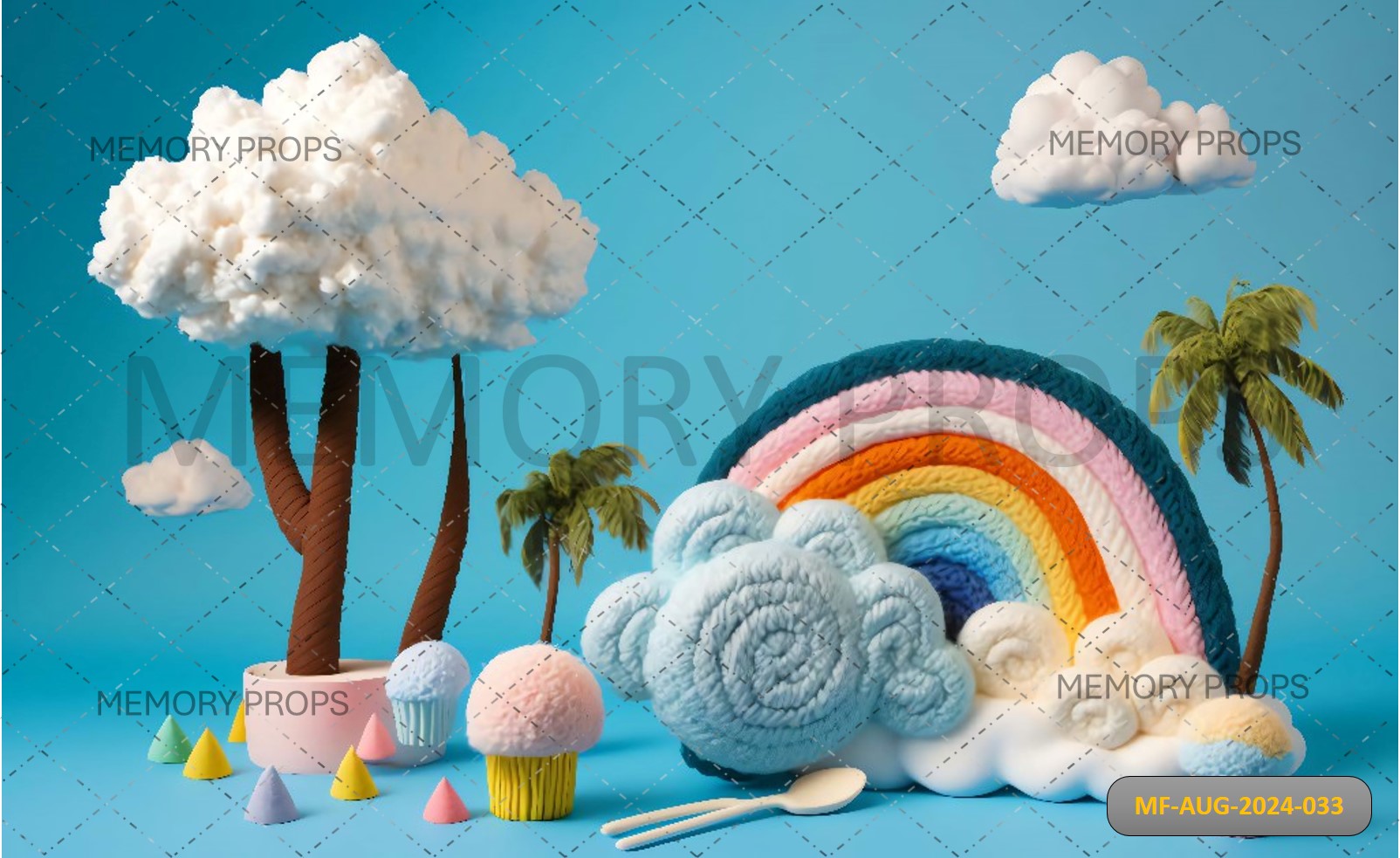 COTTON RAINBOW TREE - BABY PRINTED BACKDROPS