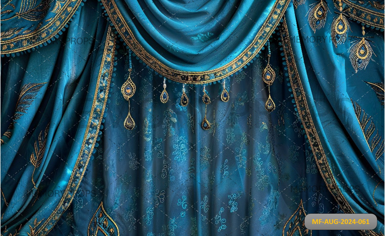 BLUE DRAPES OF DWARKA - PRINTED BACKDROPS