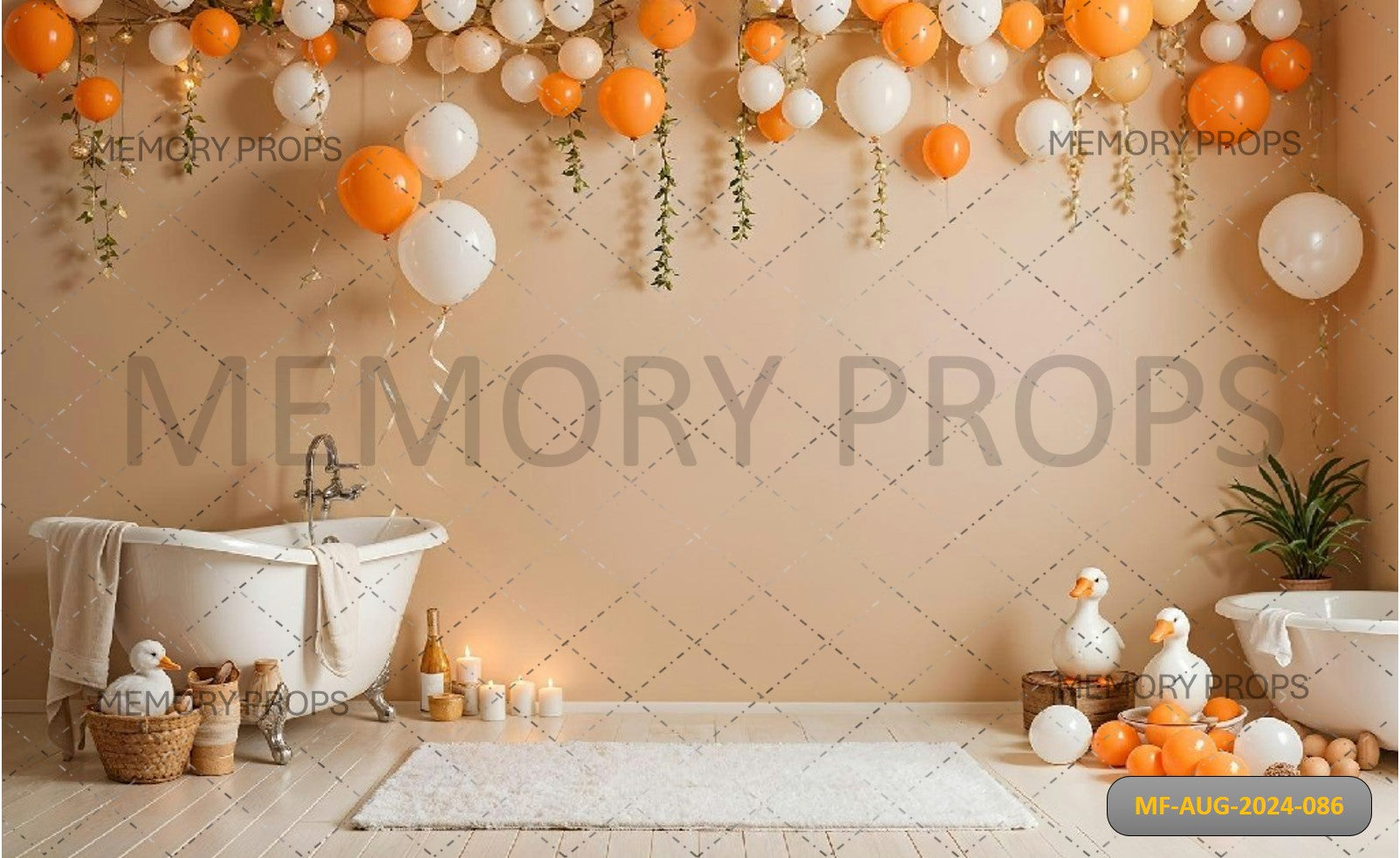 BABY BATH TIME - PRINTED BACKDROPS