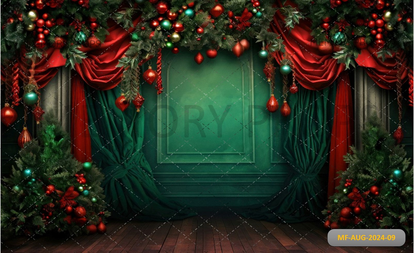 EVERGREEN CHRISTMAS CHARM - PRINTED BACKDROPS