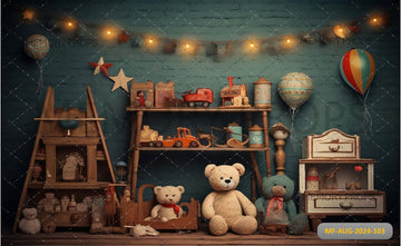 WALL OF A COSY TOY ROOM - PRINTED BACKDROPS