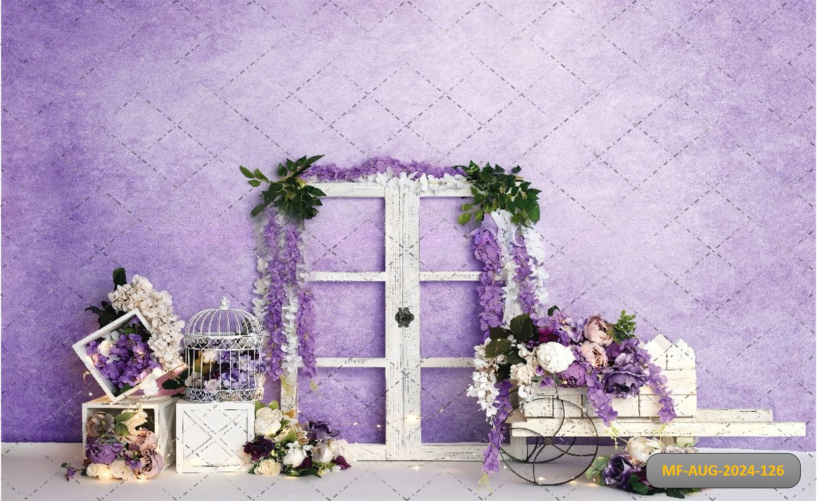 PURPLE WISTERIA FLOWERS - PRINTED BACKDROPS