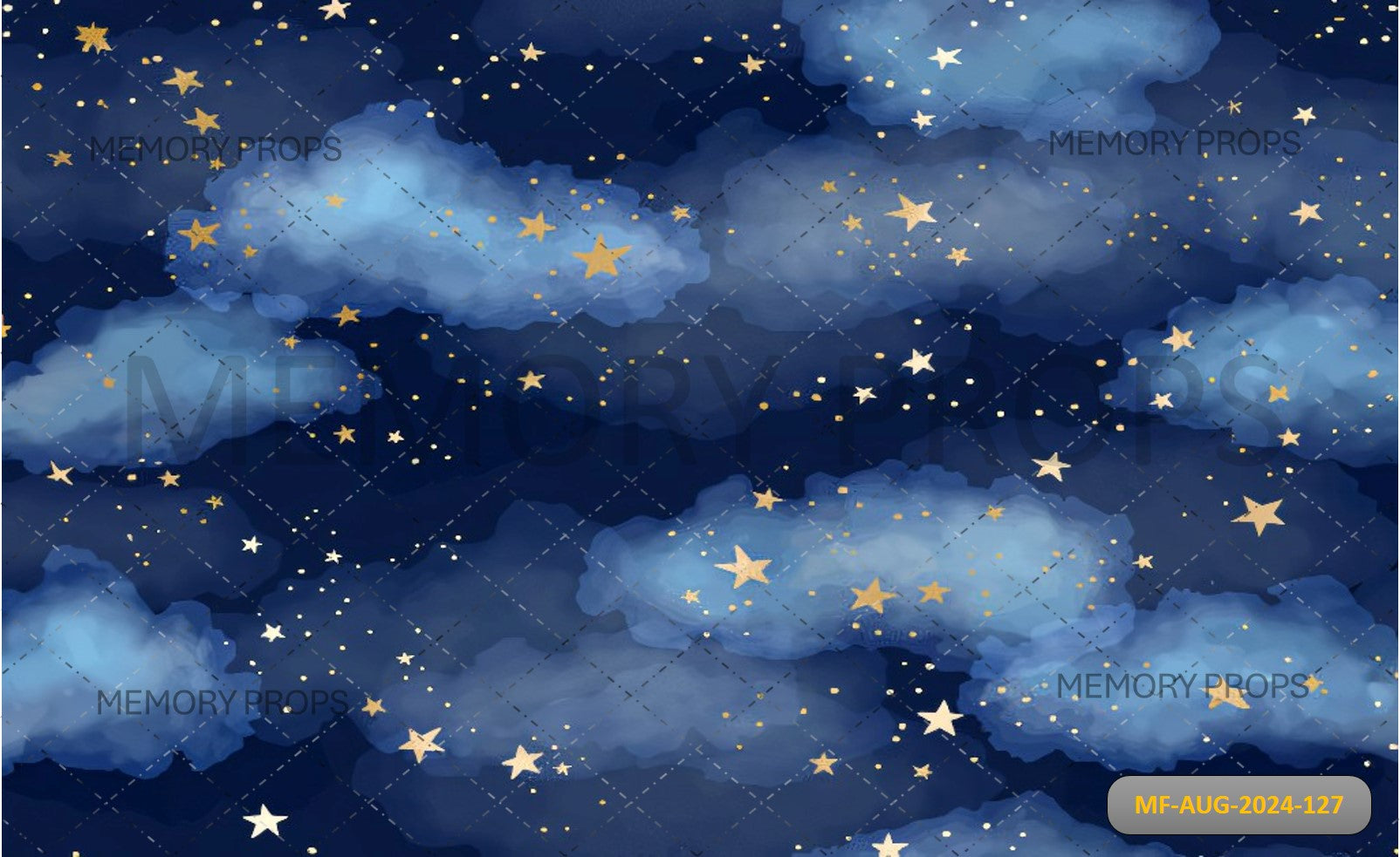 BLUE SKY GOLDEN STARS - PRINTED BACKDROPS