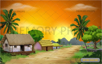 NATURE LANDSCAPE VILLAGE - BABY PRINTED BACKDROPS