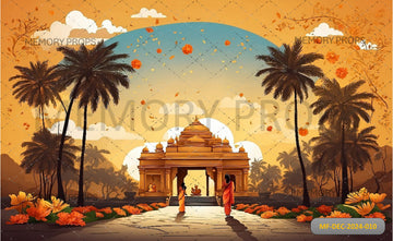 INDIAN ANCIENT TEMPLE - PRINTED BACKDROPS