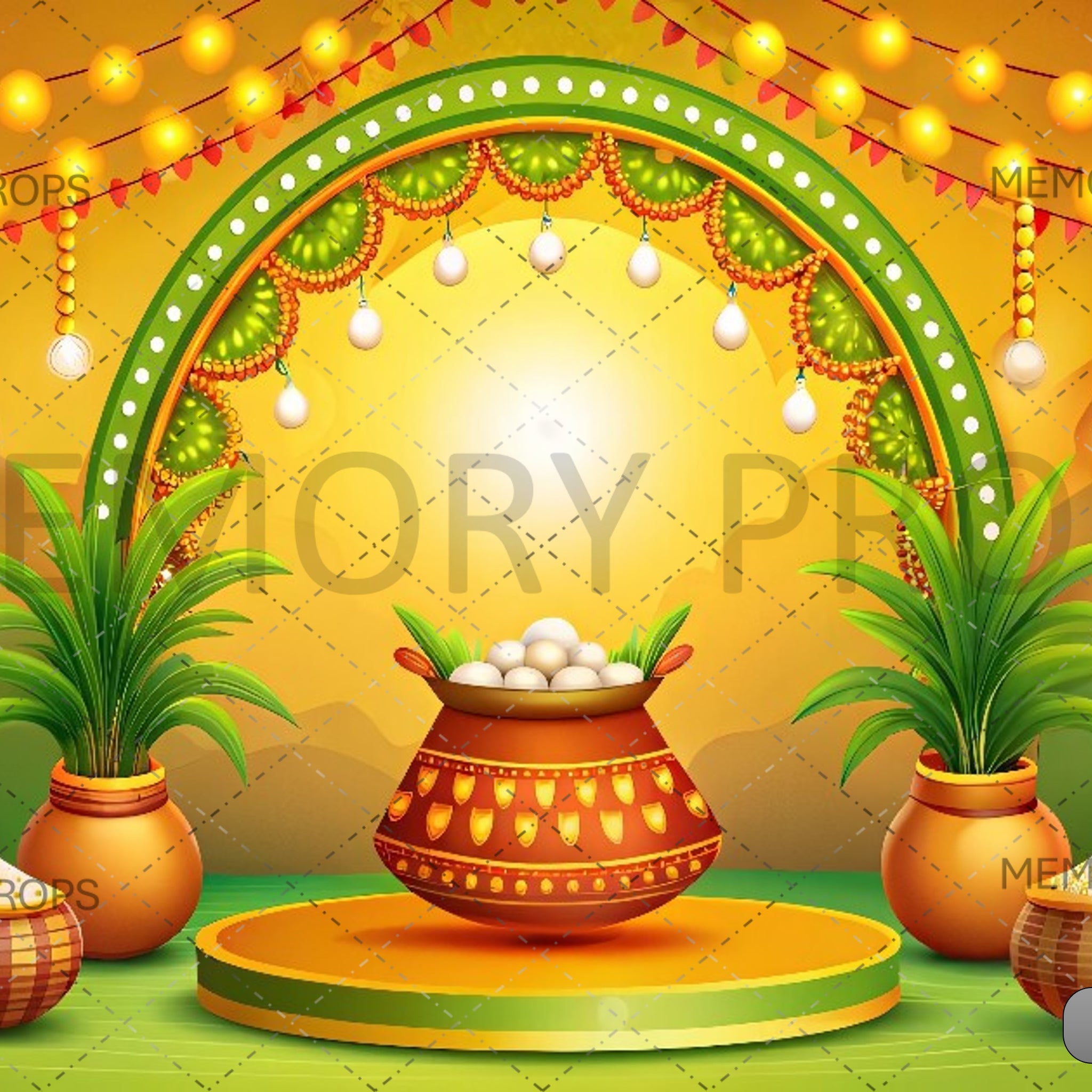 FAMPONGAL RELIGIOUS SOUTH INDIAN FESTIVAL - PRINTED BACKDROPS