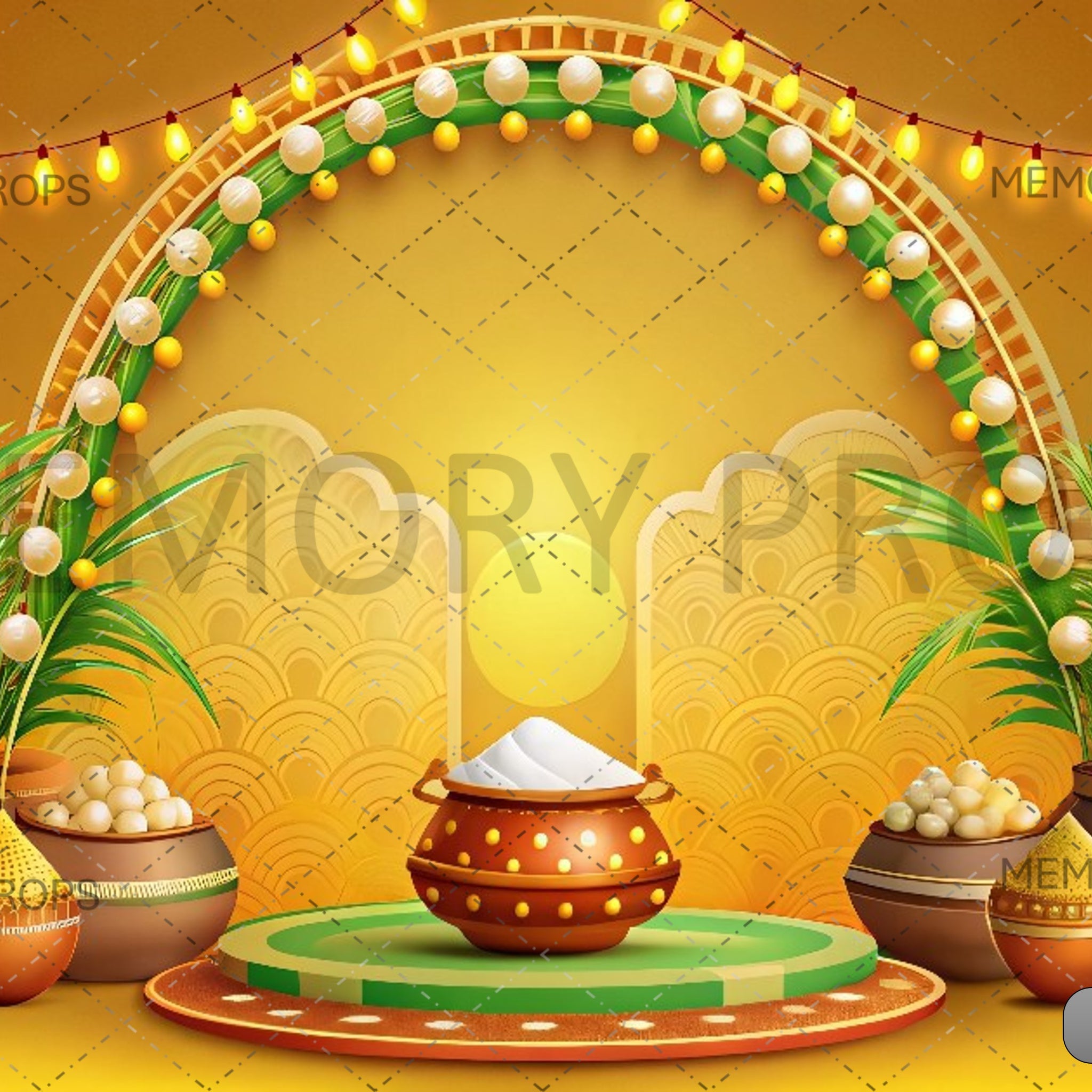 TAMILNADU PONGAL FESTIVAL - PRINTED BACKDROPS