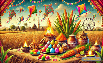 TRADITIONAL MAKAR SANKRANTI CELEBRATION - PRINTED BACKDROPS