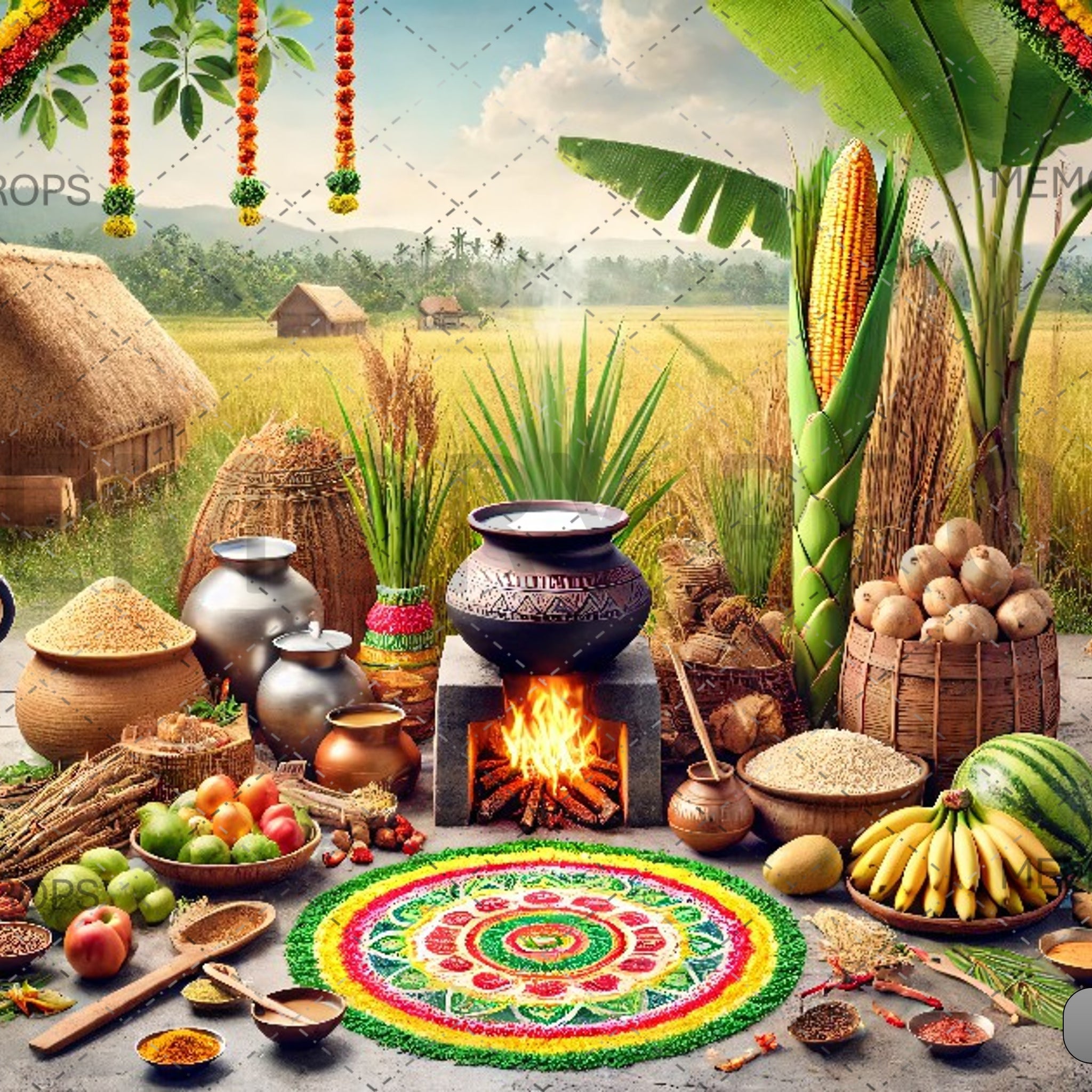 FESTIVE PONGAL DELIGHTS - PRINTED BACKDROPS