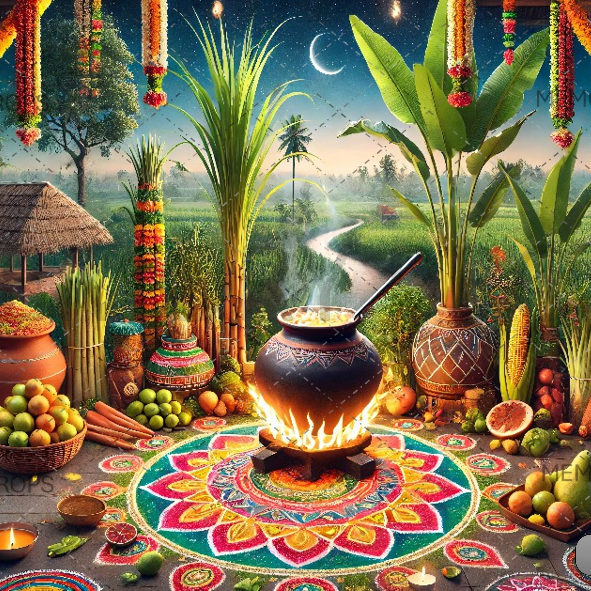 PONGAL TRADITIONS AND TREATS - PRINTED BACKDROPS