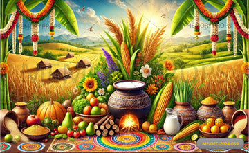 SUNSHINE AND SWEET PONGAL - PRINTED BACKDROPS