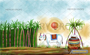 FESTIVALS AND SEASONS PONGAL - PRINTED BACKDROPS