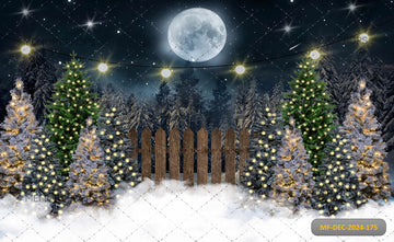 CHRISTMAS TREE NIGHT MOON - PRINTED BACKDROPS