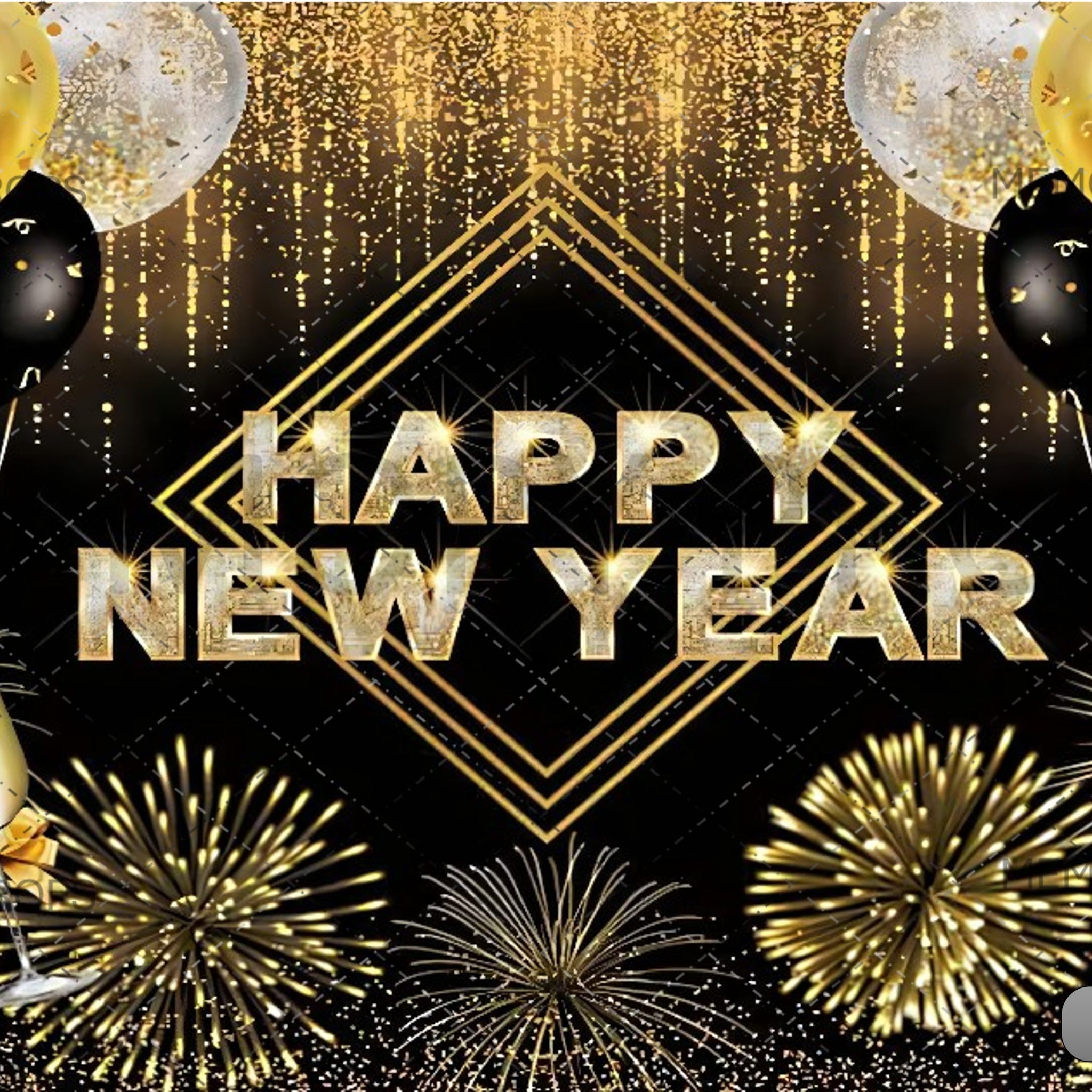 NEW YEAR CELEBRATION PRINTED BACKDROP