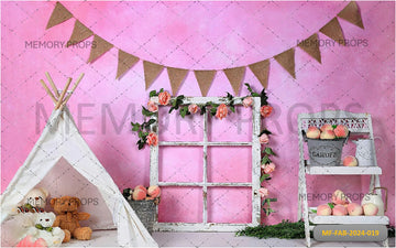 FLORAL BARN DOOR - BABY PRINTED BACKDROPS