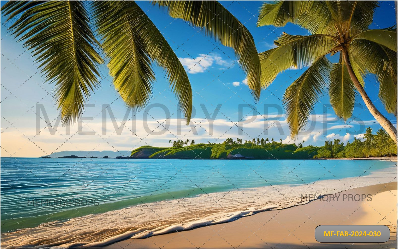 WHITE SAND AND BEAUTIFUL TROPICAL BEACH - PRINTED BACKDROPS