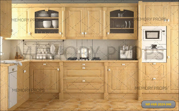 BIRCH KITCHEN CABINETS - PRINTED BACKDROPS