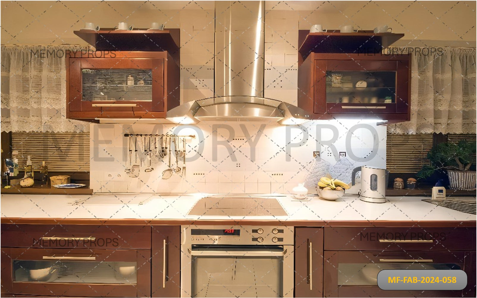 MODERN HOME INTERIOR OF THE KITCHEN IN A LIGHT - PRINTED BACKDROPS