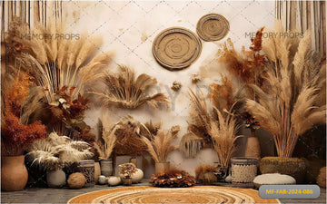 BOHO PAMPAS GRASS - BABY PRINTED BACKDROPS