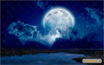 FULL MOON SKY NIGHT- BABY PRINTED BACKDROPS