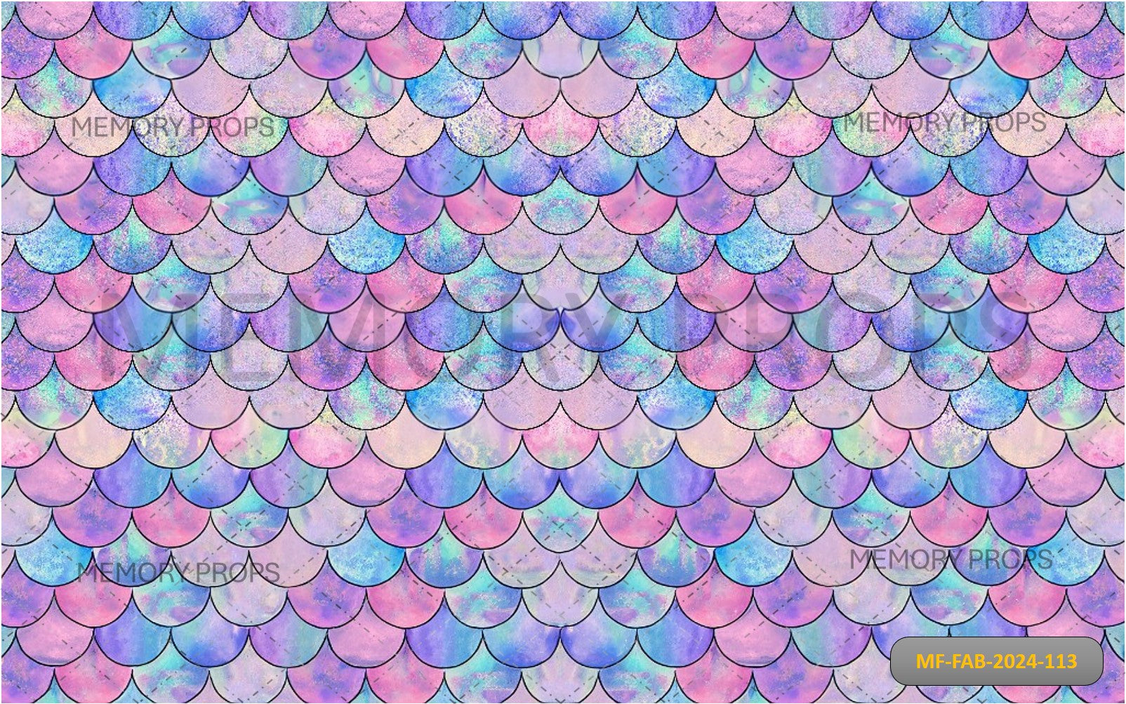 COLOURFUL MERMAID SCALE SEAMLESS - PRINTED BACKDROPS