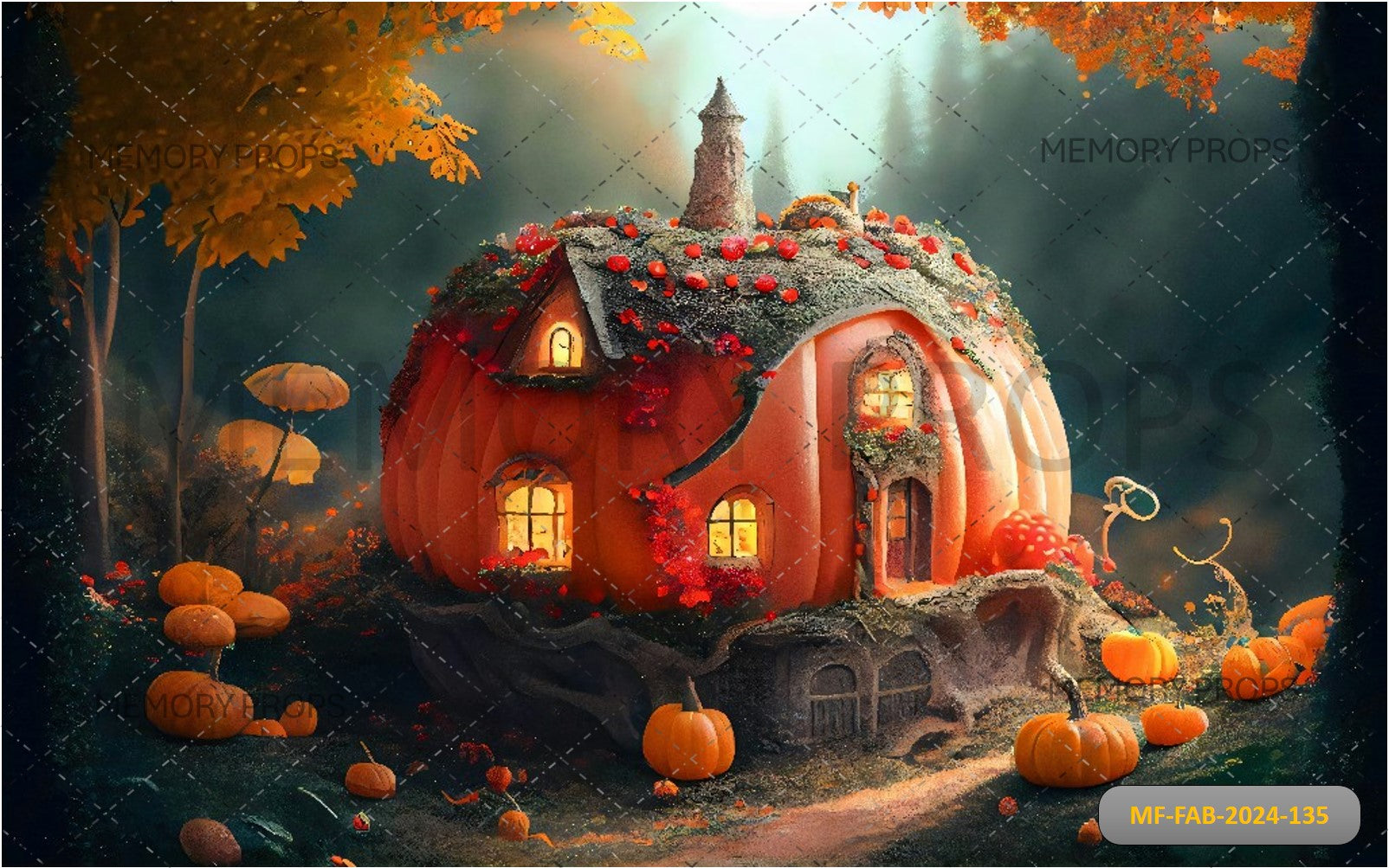 FANTASY PUMPKIN HOUSE - PRINTED BACKDROPS