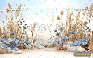 VINTAGE FLORAL NATURAL - BABY PRINTED BACKDROPS