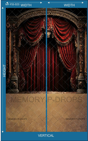 BLACK THEATRE CURTAINS ON A PLAIN VERTICAL JOINT BACKDROPS