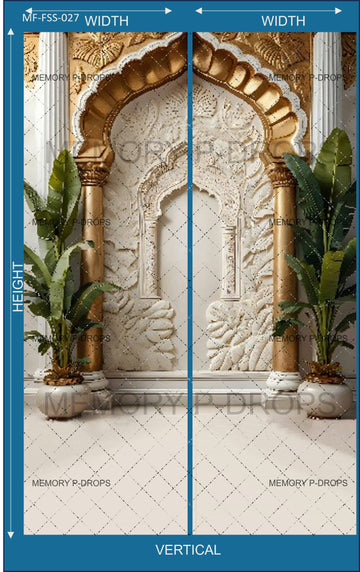 DOORWAY ARCH HINDU VERTICAL JOINT BACKDROPS