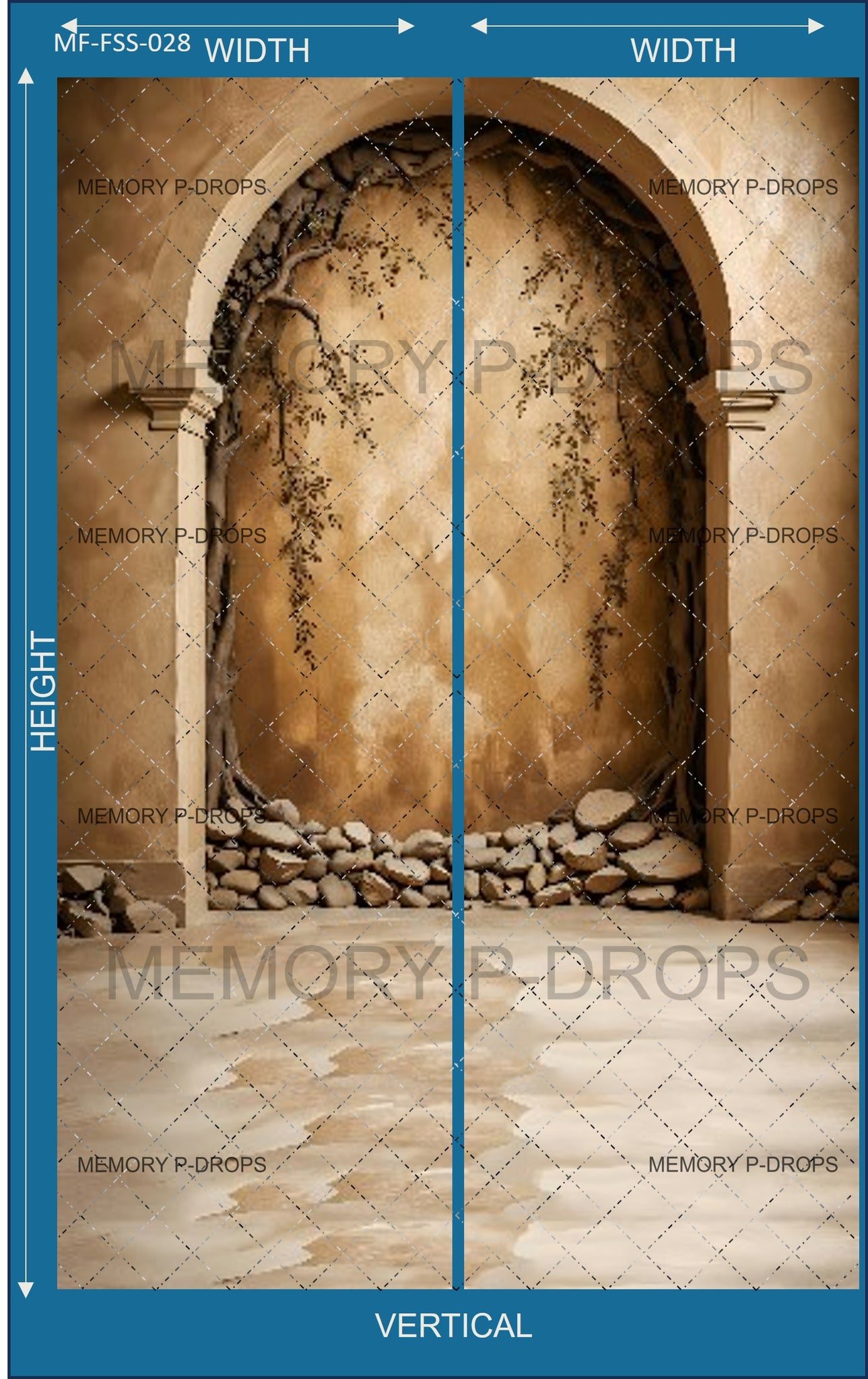 BETHLEHEM GATE PAPER BEAUTIFUL ANTIQUE VERTICAL JOINT BACKDROPS