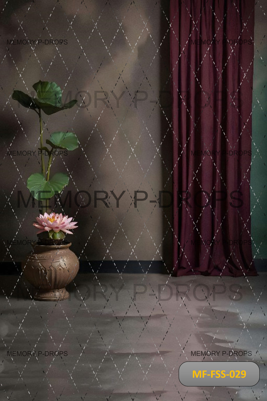 BURGUNDY ORCHIDS VERTICAL JOINT BACKDROPS