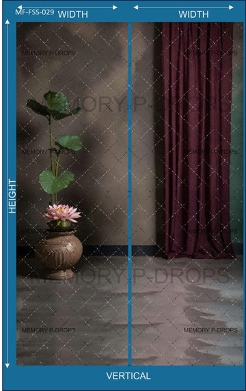 BURGUNDY ORCHIDS VERTICAL JOINT BACKDROPS