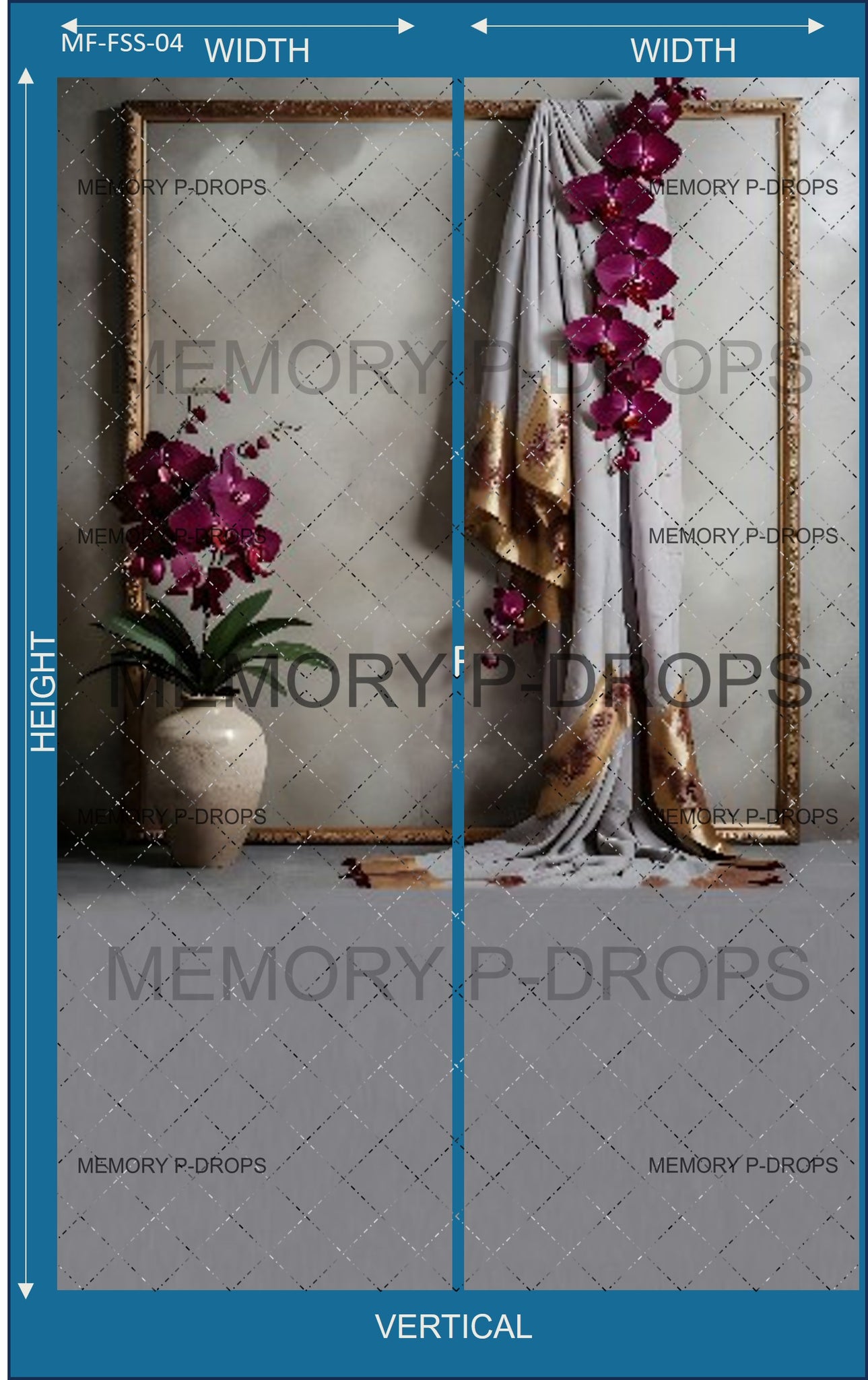 WALL WITH PURPLE FLOWER VERTICAL JOINT BACKDROPS