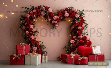 FLORAL HEART VALENTINES-PRINTED BACKDROPS