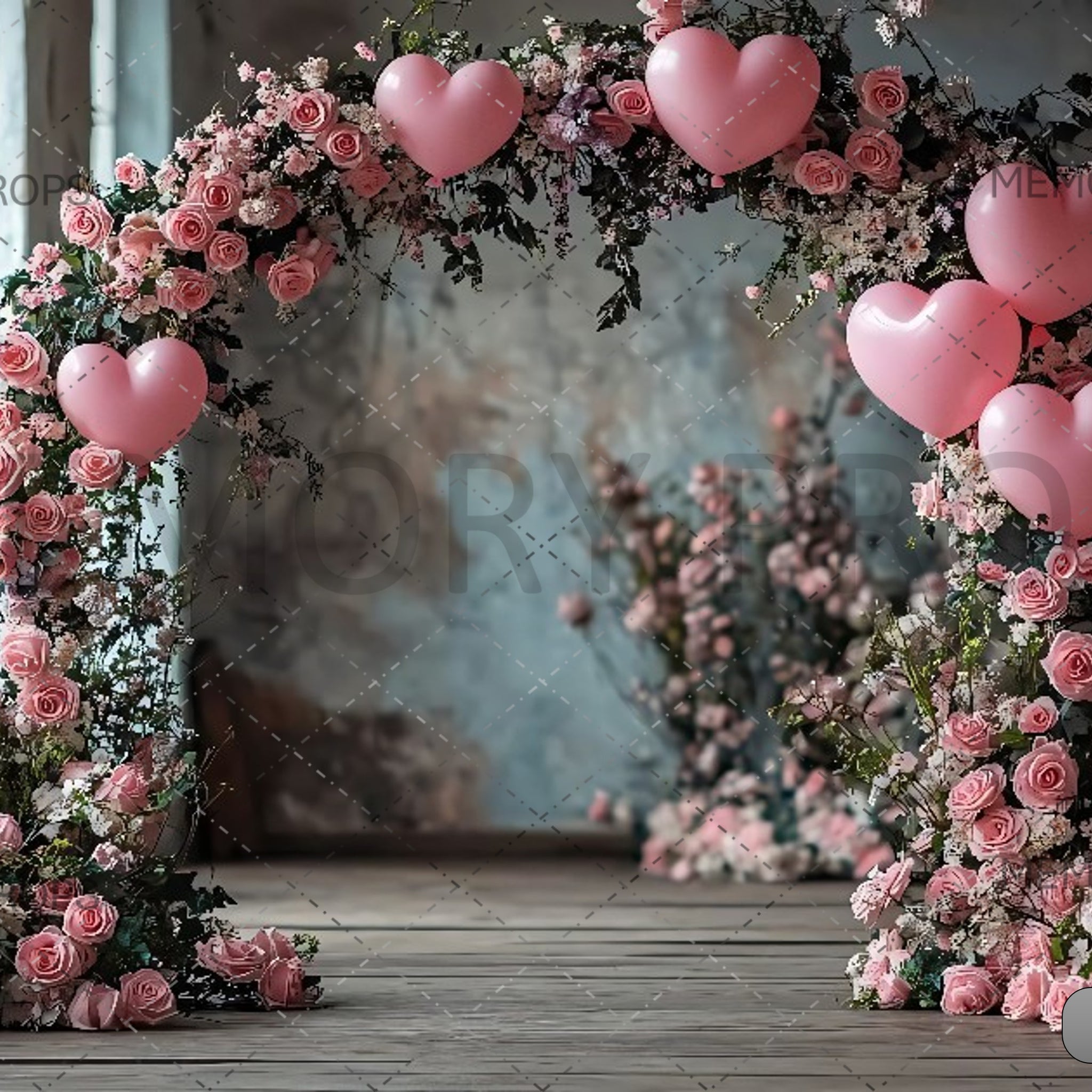 ELEGANT FLORAL ARCHWAY FOR WEDDINGS AND EVENT-PRINTED BACKDROPS