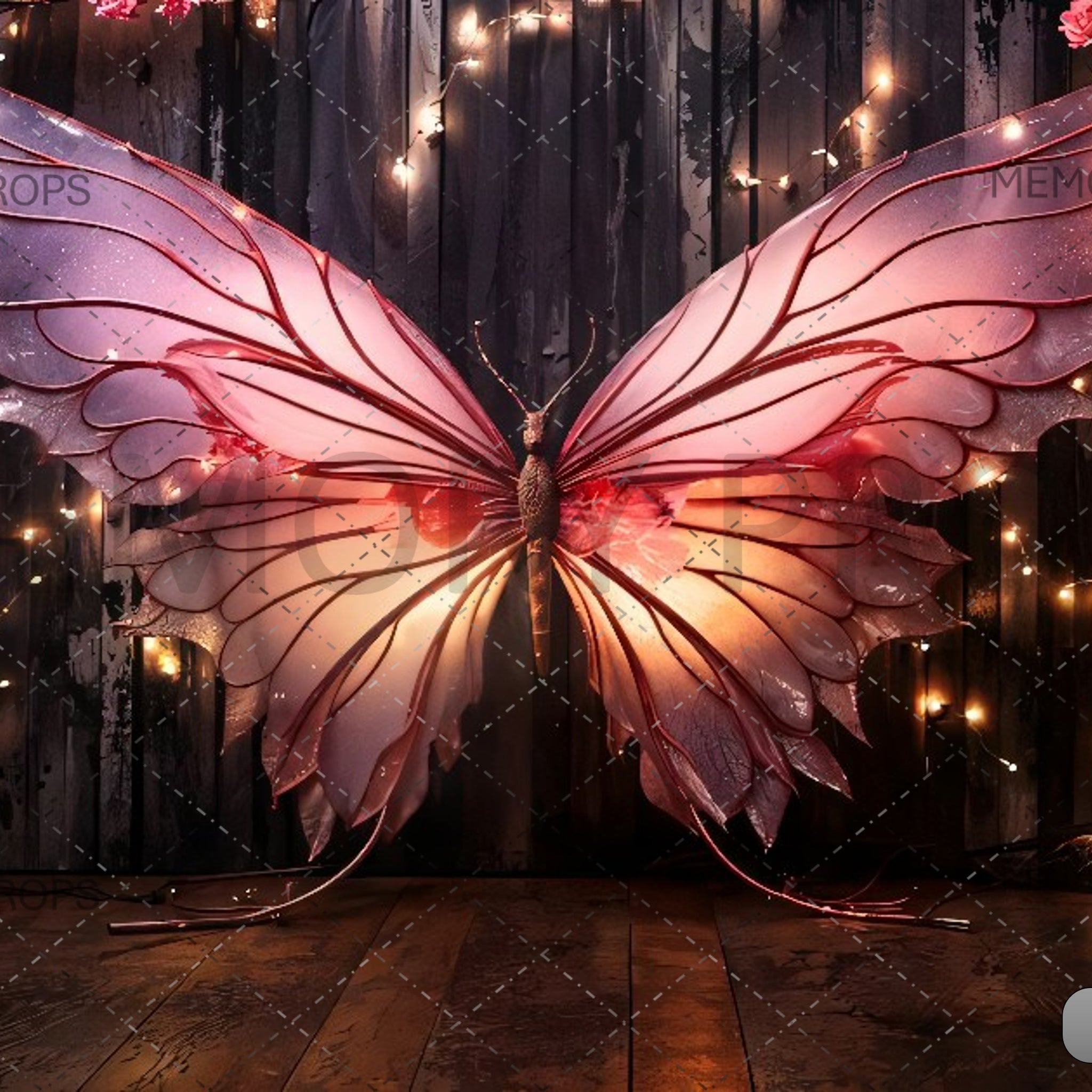 BUTTERFLY MORPHO INSECT LIGHT - PRINTED BACKDROPS